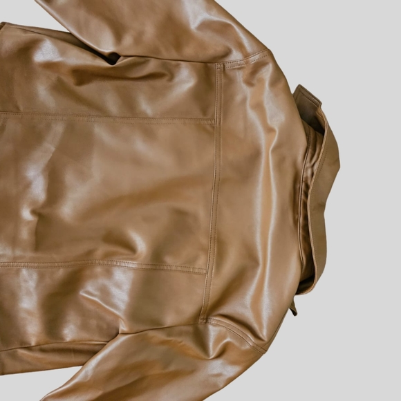 NWT Calvin Klein Faux Leather Jacket Size M - Picture 5 of 10